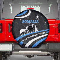 Somalia Spare Tire Cover with From Nomads to Nation Camel Galaxy Flag Spirit