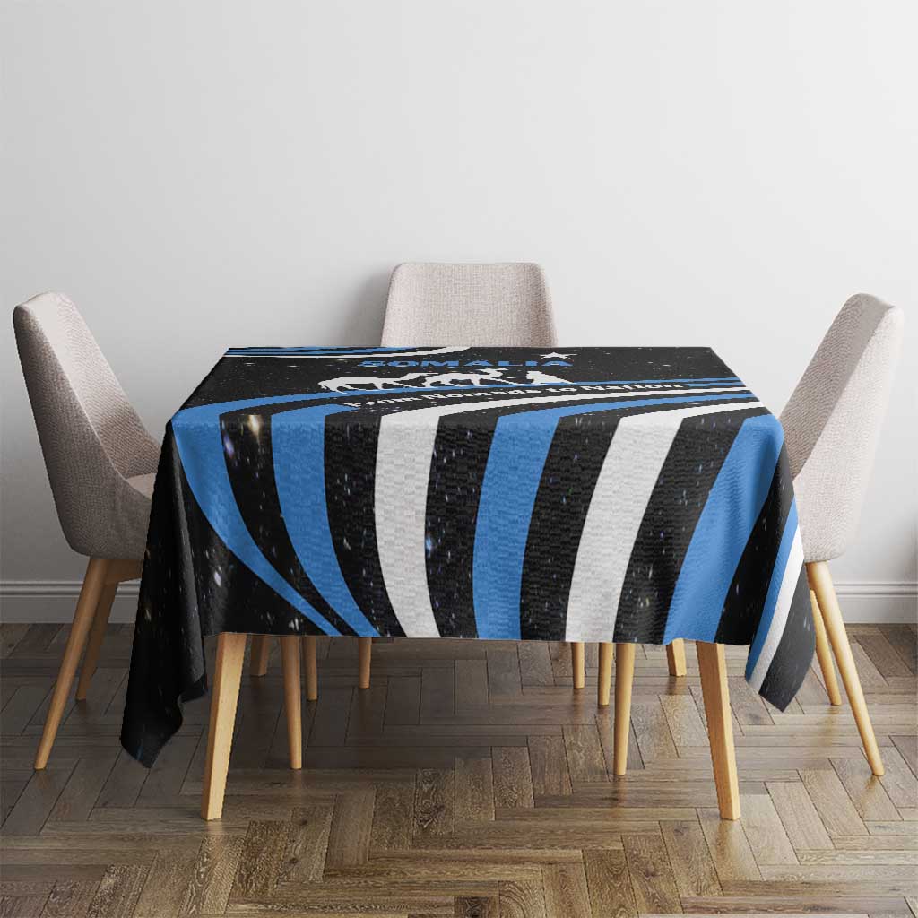 Somalia Tablecloth with From Nomads to Nation Camel Galaxy Flag Spirit