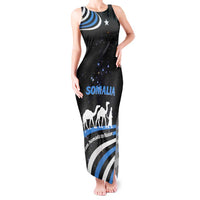 Somalia Tank Maxi Dress with From Nomads to Nation Camel Galaxy Flag Spirit