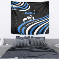 Somalia Tapestry with From Nomads to Nation Camel Galaxy Flag Spirit