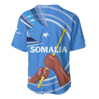 Somalia Baseball Jersey with Raised Fist Flag Blue Unity Wave Spirit