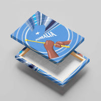 Somalia Canvas Wall Art with Raised Fist Flag Blue Unity Wave Spirit