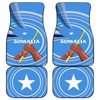 Somalia Car Mats with Raised Fist Flag Blue Unity Wave Spirit