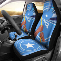 Somalia Car Seat Cover with Raised Fist Flag Blue Unity Wave Spirit