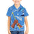 Somalia Family Matching Summer Maxi Dress and Hawaiian Shirt with Raised Fist Flag Blue Unity Wave Spirit