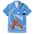 Somalia Family Matching Tank Maxi Dress and Hawaiian Shirt with Raised Fist Flag Blue Unity Wave Spirit