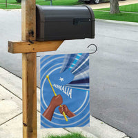 Somalia Garden Flag with Raised Fist Flag Blue Unity Wave Spirit