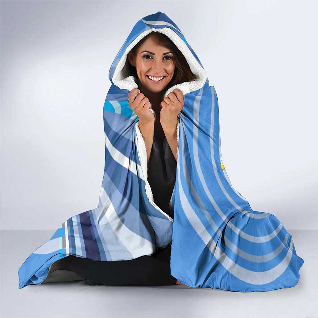 Somalia Hooded Blanket with Raised Fist Flag Blue Unity Wave Spirit