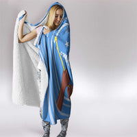 Somalia Hooded Blanket with Raised Fist Flag Blue Unity Wave Spirit