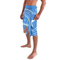 Somalia Lavalava with Raised Fist Flag Blue Unity Wave Spirit