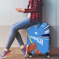 Somalia Luggage Cover with Raised Fist Flag Blue Unity Wave Spirit