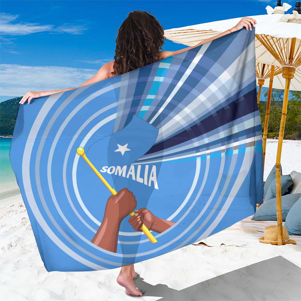 Somalia Sarong with Raised Fist Flag Blue Unity Wave Spirit