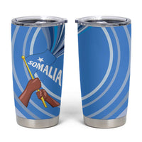Somalia Tumbler Cup with Raised Fist Flag Blue Unity Wave Spirit