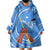Somalia Wearable Blanket Hoodie with Raised Fist Flag Blue Unity Wave Spirit