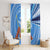 Somalia Window Curtain with Raised Fist Flag Blue Unity Wave Spirit