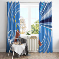 Somalia Window Curtain with Raised Fist Flag Blue Unity Wave Spirit
