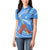 Somalia Women Polo Shirt with Raised Fist Flag Blue Unity Wave Spirit