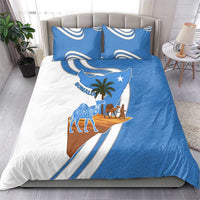 Somalia Bedding Set with Camel Desert Map Palm Tree Heritage Spirit