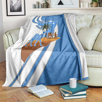 Somalia Blanket with Camel Desert Map Palm Tree Heritage Spirit