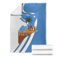 Somalia Blanket with Camel Desert Map Palm Tree Heritage Spirit
