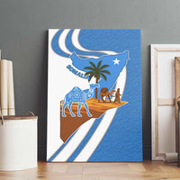 Somalia Canvas Wall Art with Camel Desert Map Palm Tree Heritage Spirit