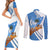 Somalia Couples Matching Short Sleeve Bodycon Dress and Long Sleeve Button Shirt with Camel Desert Map Palm Tree Heritage Spirit