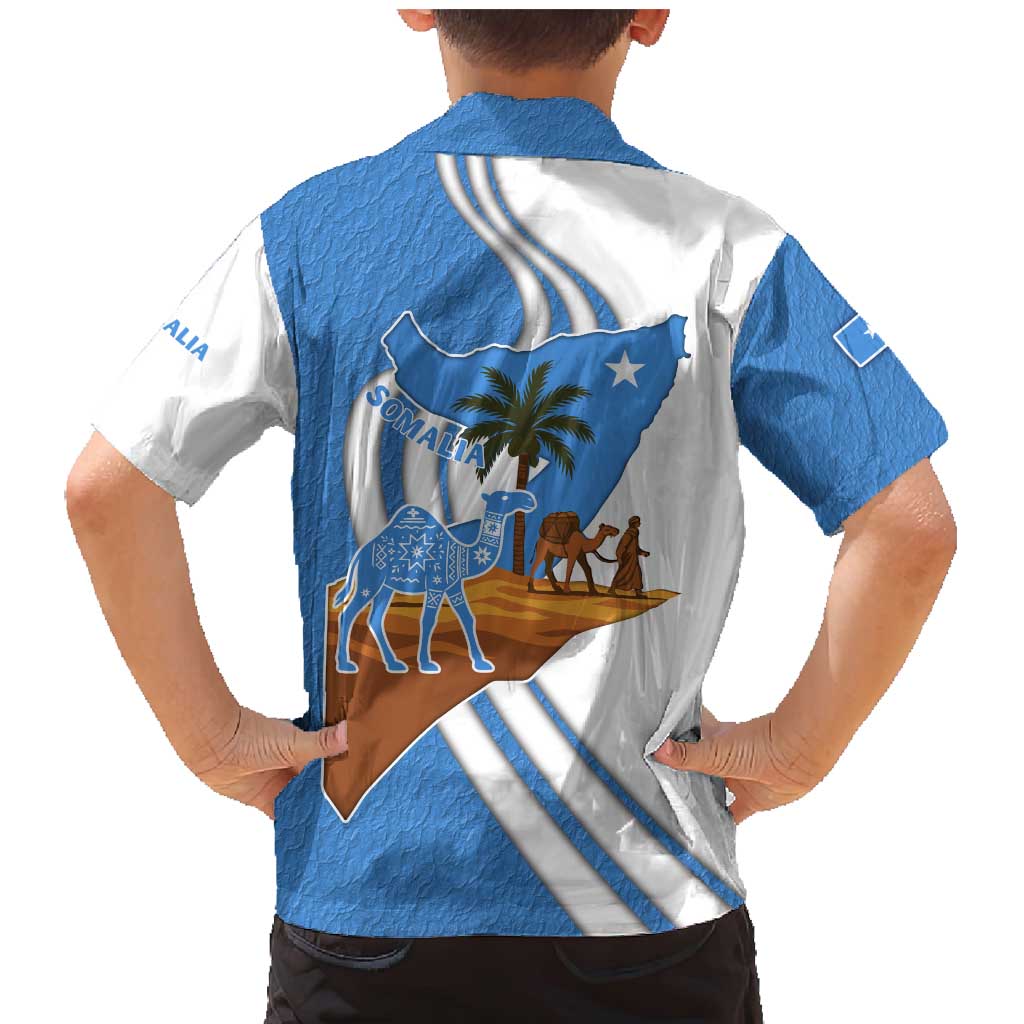 Somalia Family Matching Mermaid Dress and Hawaiian Shirt with Camel Desert Map Palm Tree Heritage Spirit