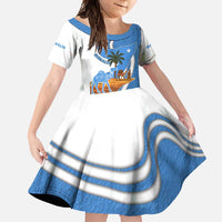 Somalia Family Matching Off Shoulder Maxi Dress and Hawaiian Shirt with Camel Desert Map Palm Tree Heritage Spirit