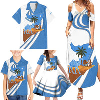 Somalia Family Matching Summer Maxi Dress and Hawaiian Shirt with Camel Desert Map Palm Tree Heritage Spirit