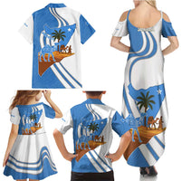 Somalia Family Matching Summer Maxi Dress and Hawaiian Shirt with Camel Desert Map Palm Tree Heritage Spirit