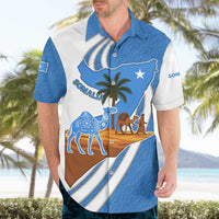 Somalia Hawaiian Shirt with Camel Desert Map Palm Tree Heritage Spirit