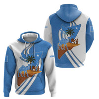 Somalia Hoodie with Camel Desert Map Palm Tree Heritage Spirit