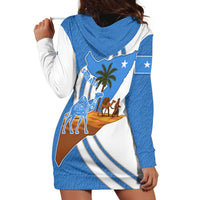 Somalia Hoodie Dress with Camel Desert Map Palm Tree Heritage Spirit
