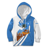 Somalia Kid Hoodie with Camel Desert Map Palm Tree Heritage Spirit