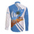 Somalia Long Sleeve Button Shirt with Camel Desert Map Palm Tree Heritage Spirit