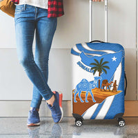 Somalia Luggage Cover with Camel Desert Map Palm Tree Heritage Spirit