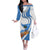 Somalia Off The Shoulder Long Sleeve Dress with Camel Desert Map Palm Tree Heritage Spirit