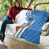 Somalia Quilt with Camel Desert Map Palm Tree Heritage Spirit