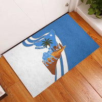 Somalia Rubber Doormat with Camel Desert Map Palm Tree Heritage Spirit