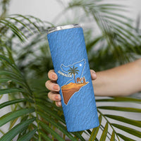 Somalia Skinny Tumbler with Camel Desert Map Palm Tree Heritage Spirit