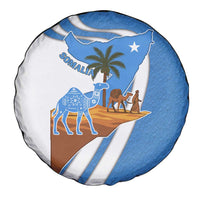 Somalia Spare Tire Cover with Camel Desert Map Palm Tree Heritage Spirit