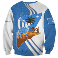 Somalia Sweatshirt with Camel Desert Map Palm Tree Heritage Spirit