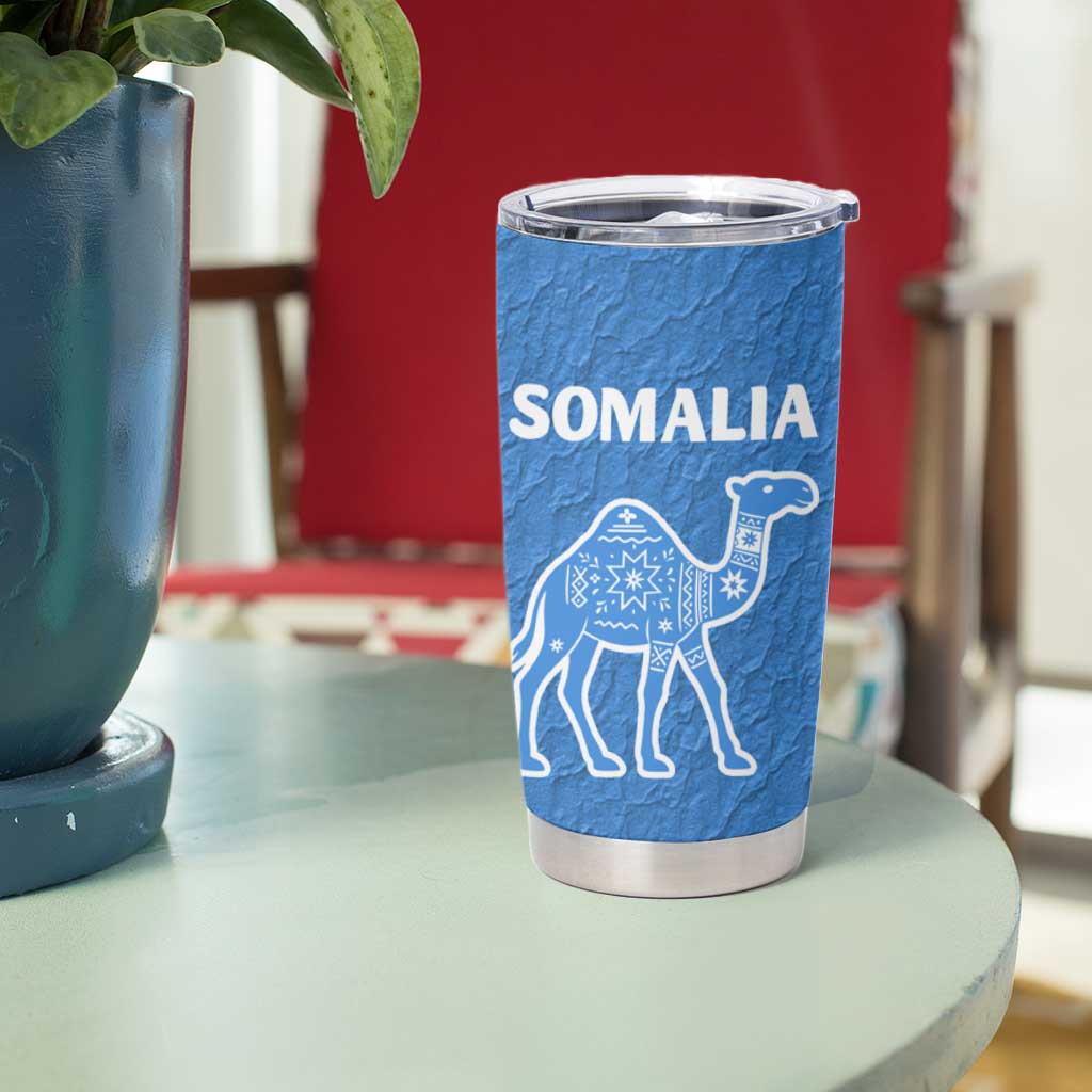Somalia Tumbler Cup with Camel Desert Map Palm Tree Heritage Spirit