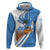 Somalia Zip Hoodie with Camel Desert Map Palm Tree Heritage Spirit