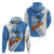 Somalia Zip Hoodie with Camel Desert Map Palm Tree Heritage Spirit