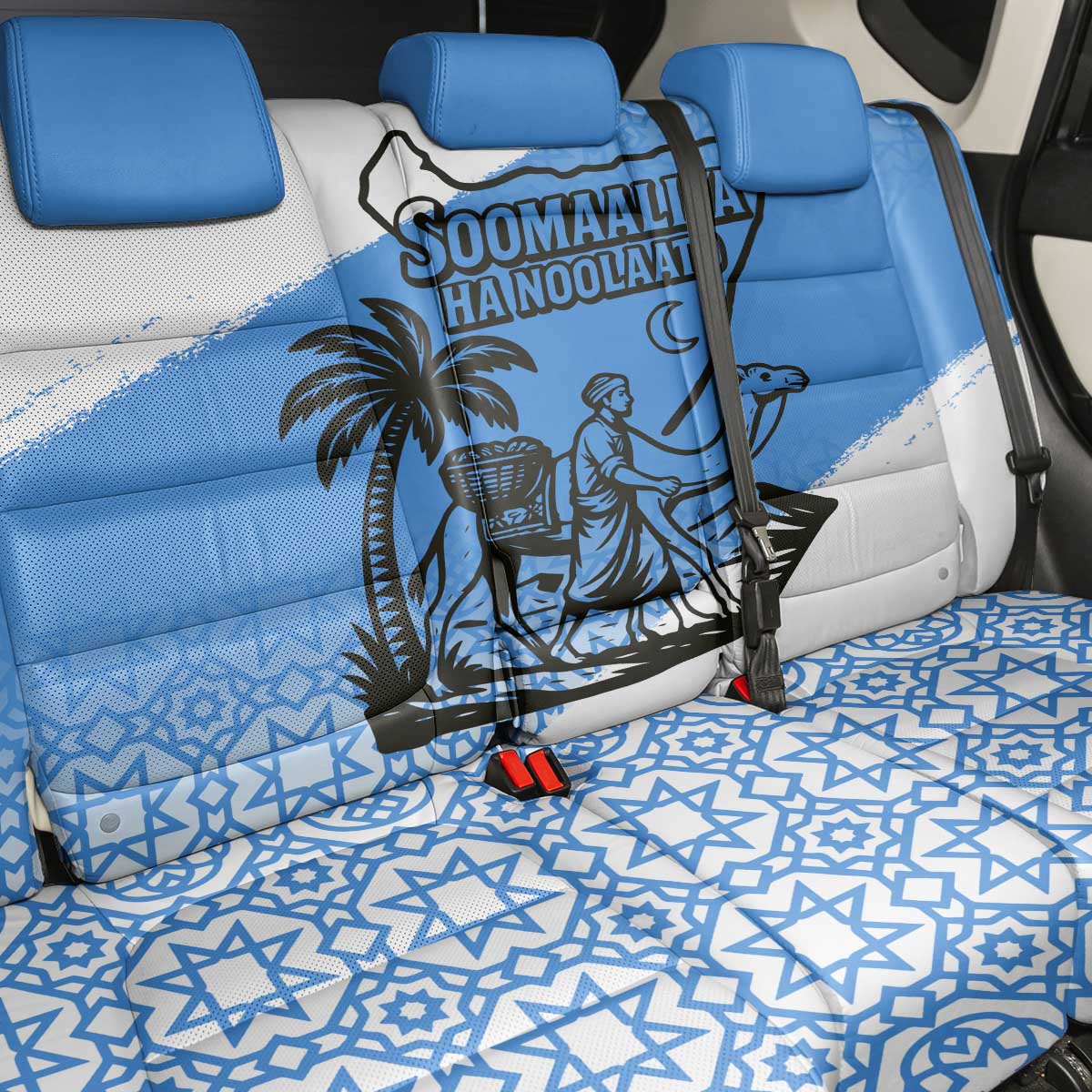 Somalia Back Car Seat Cover with Soomaaliya Ha Noolaato Nomad Moon Flag Spirit