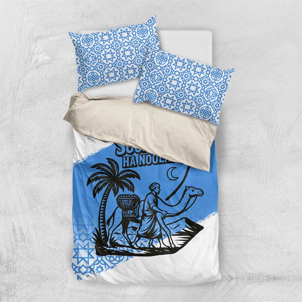 Somalia Bedding Set with Soomaaliya Ha Noolaato Nomad Moon Flag Spirit