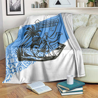 Somalia Blanket with Soomaaliya Ha Noolaato Nomad Moon Flag Spirit