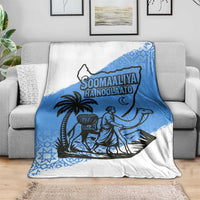 Somalia Blanket with Soomaaliya Ha Noolaato Nomad Moon Flag Spirit