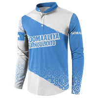 Somalia Button Sweatshirt with Soomaaliya Ha Noolaato Nomad Moon Flag Spirit
